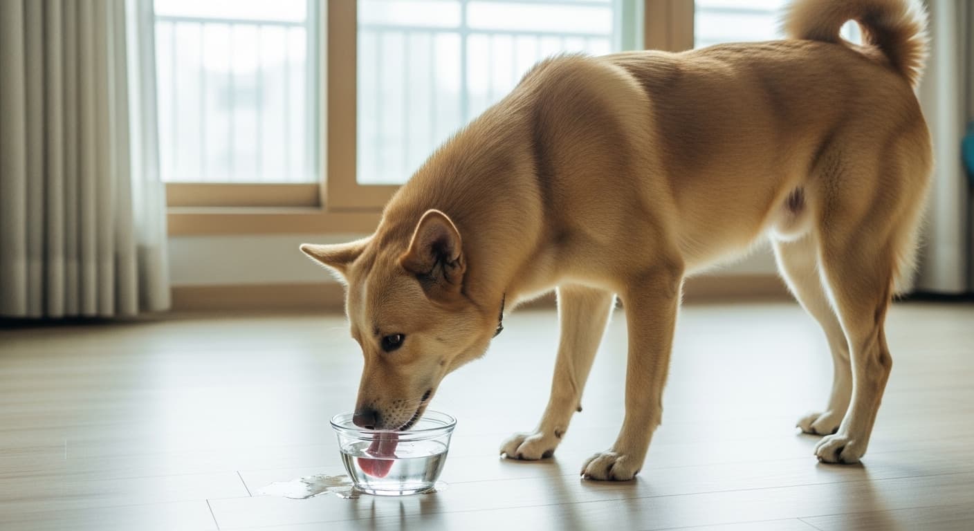 강아지가 갑자기 물을 벌컥벌컥? 물 많이 마시는 원인과 위험 신호 총정리