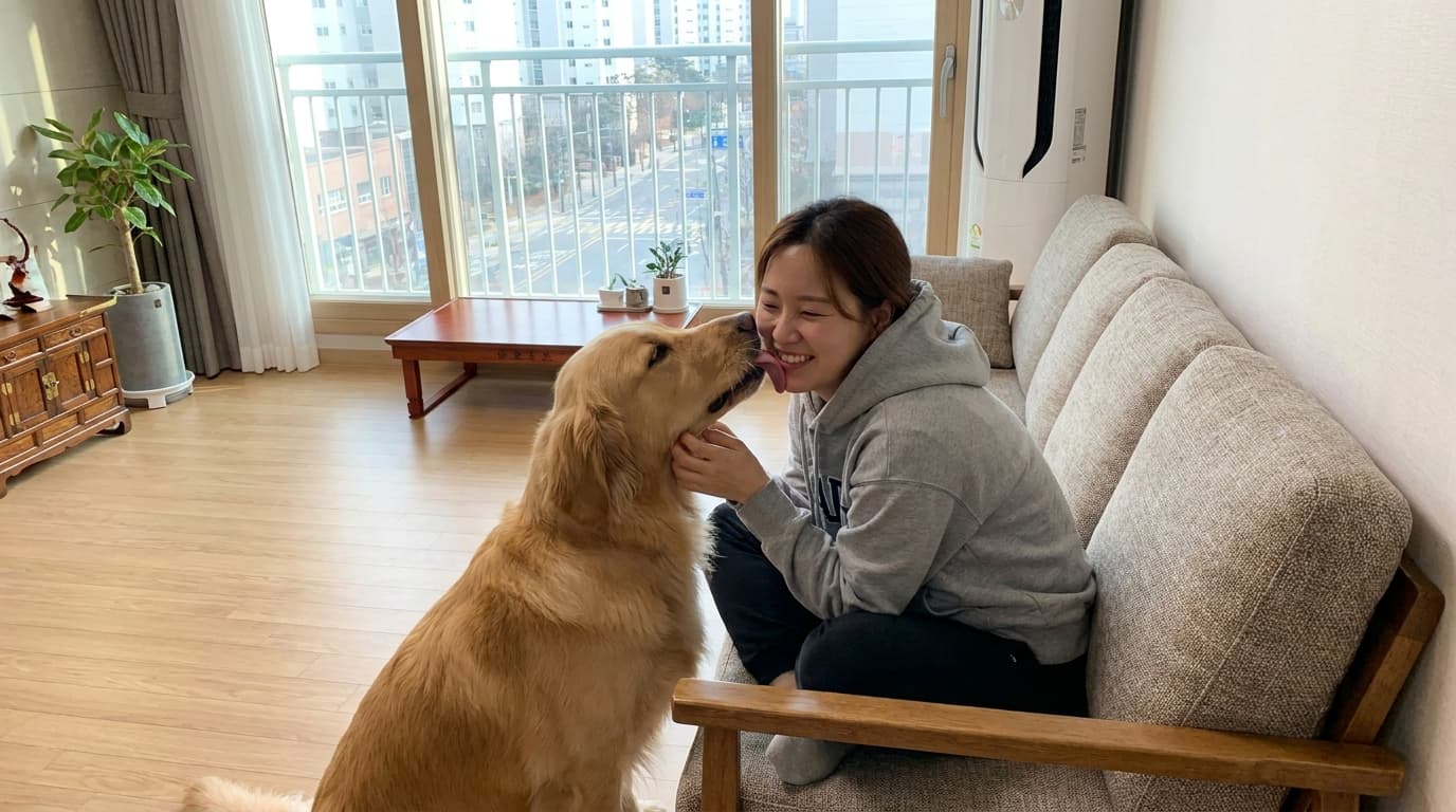 우리 아이가 내 코와 입을 ‘미친 듯이’ 핥는 5가지 숨은 이유