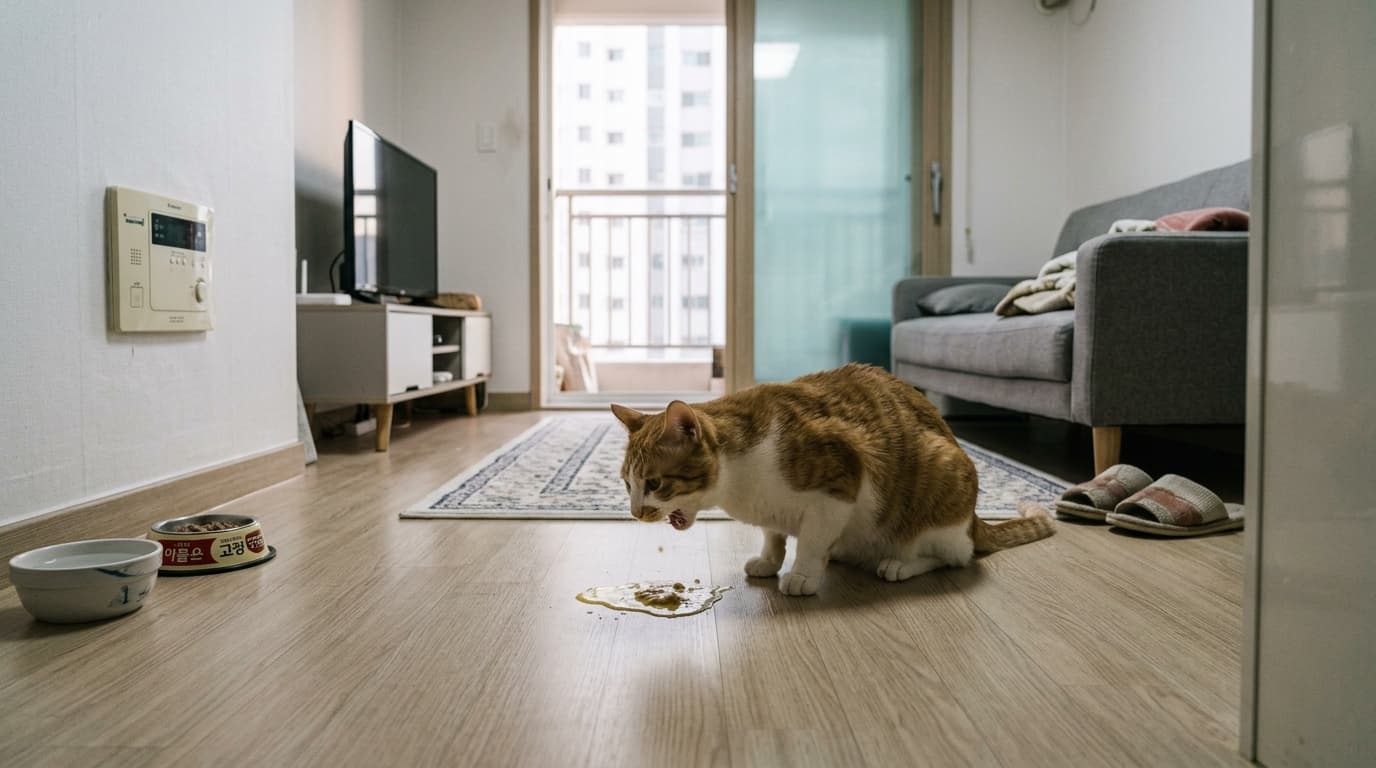 고양이가 갑자기 토하는 이유, 닥스훈트 안심이가 돋보기로 정밀 분석해 드립니다!
