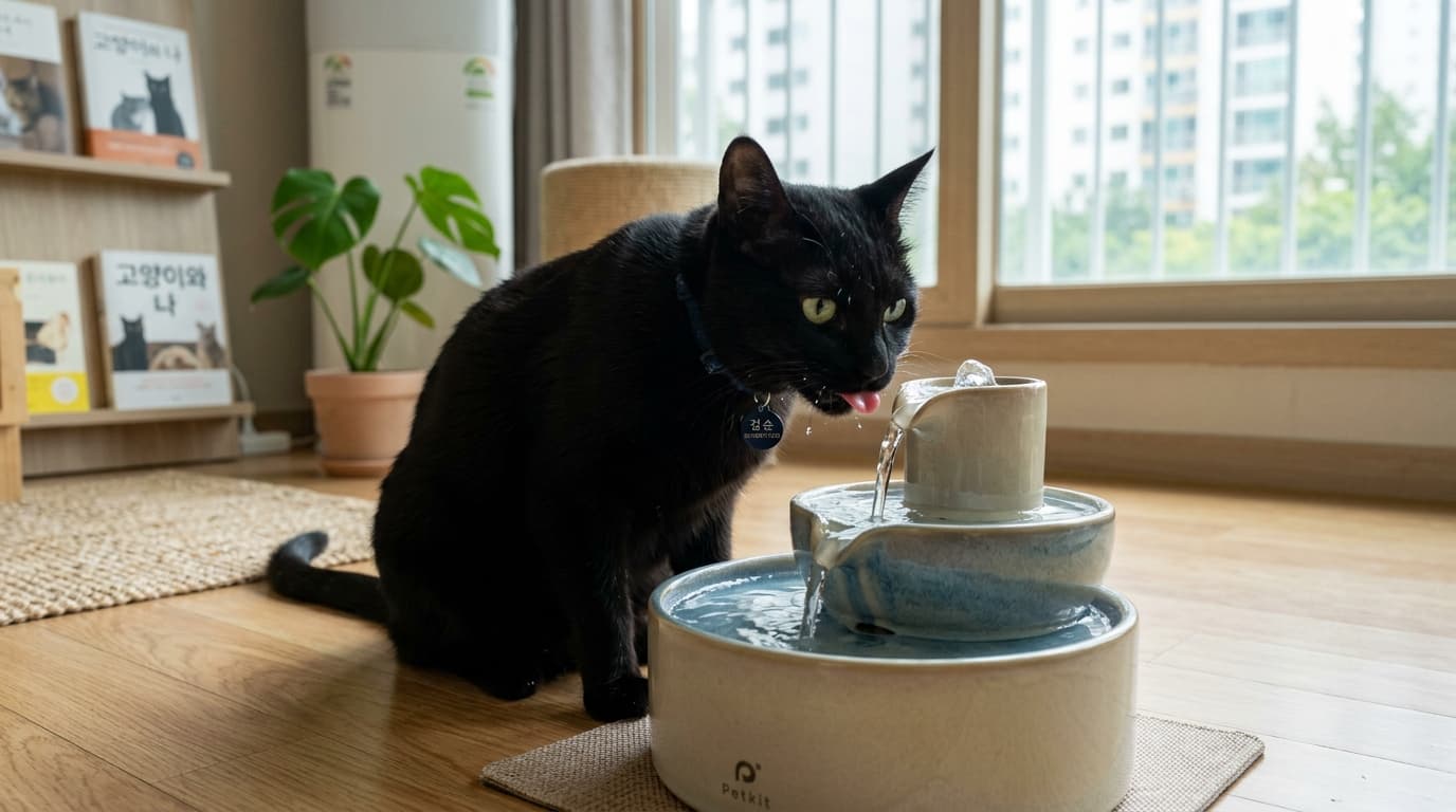 고양이가 물을 거부하나요? 수석 연구원 안심이의 ‘음수량 200% 정복’ 보고서